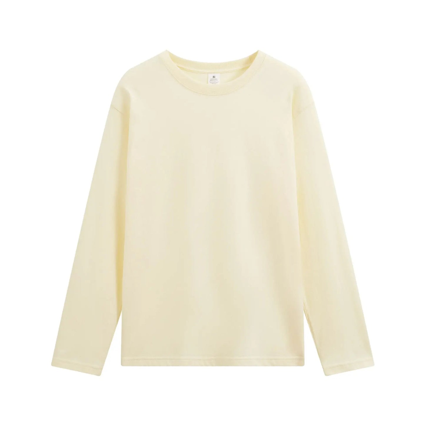 MRMT 2025 Brand New 220g Cotton Men's Long-sleeved T-shirt Loose Pure White Sweater Bottoming Shirt Autumn Clothes Men Clothing