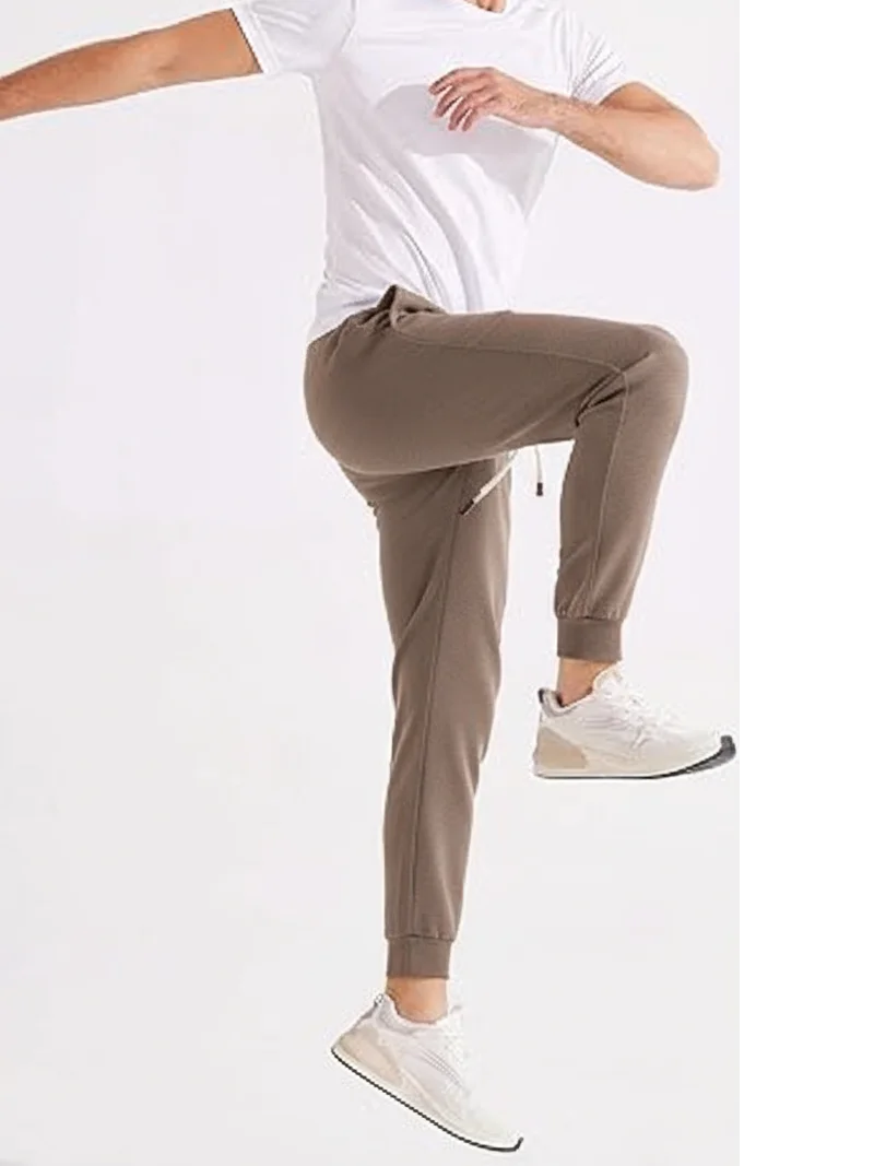 65% Cotton Twill Baggy Casual Jogger Pants Men 380g Anti-wrinkle Work Wear Trousers Outdoor Sport Sweatpants Breathable Knitted