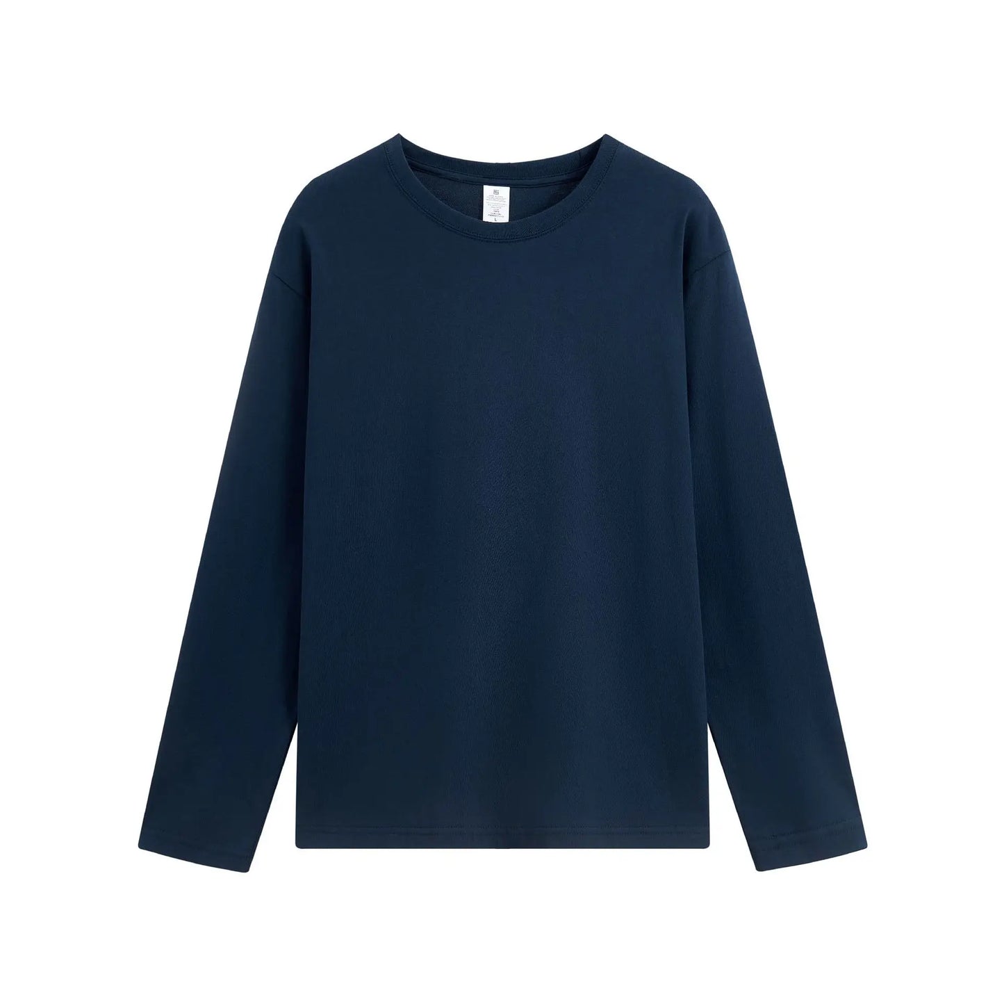 MRMT 2025 Brand New 220g Cotton Men's Long-sleeved T-shirt Loose Pure White Sweater Bottoming Shirt Autumn Clothes Men Clothing